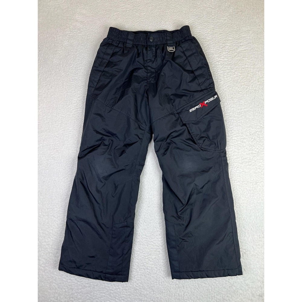 ZeroXposur Snow Pants Youth M 10/12 Black Insulated Winter Ski G57101